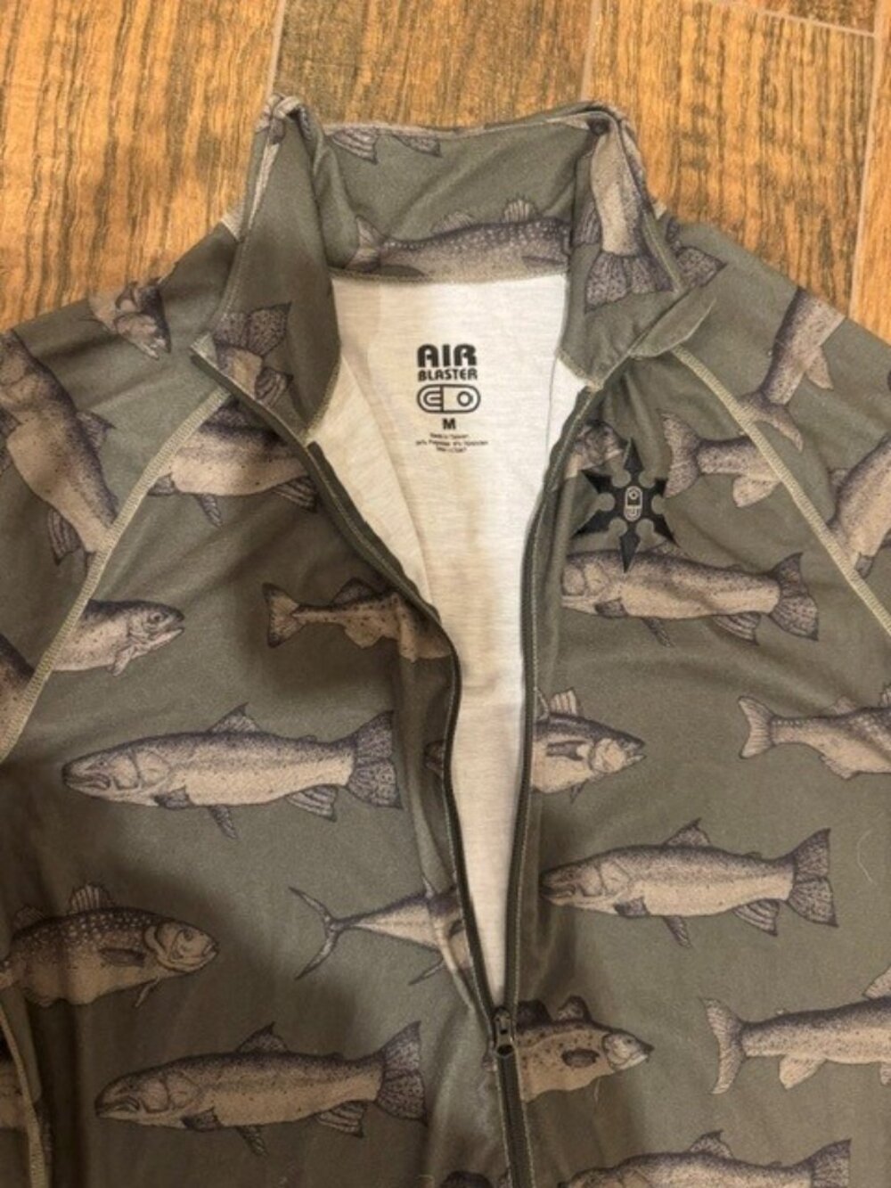 Airblaster Ninja Suit Fish Print Base Layer One Piece Men's Medium
